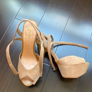 NEW Fergie Nude Platform Sandals